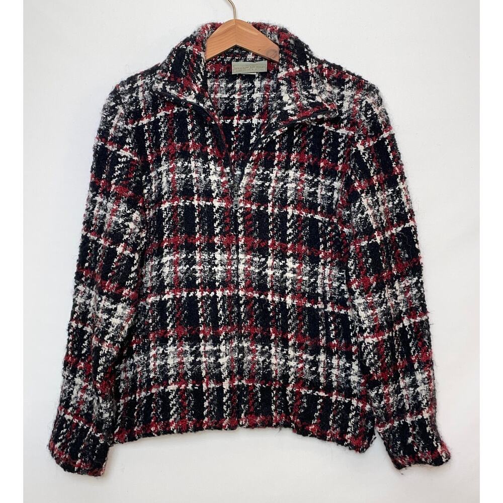 Weave of the Irish Wool Blend Plaid‎ Jacket - Size S - Made in Ireland